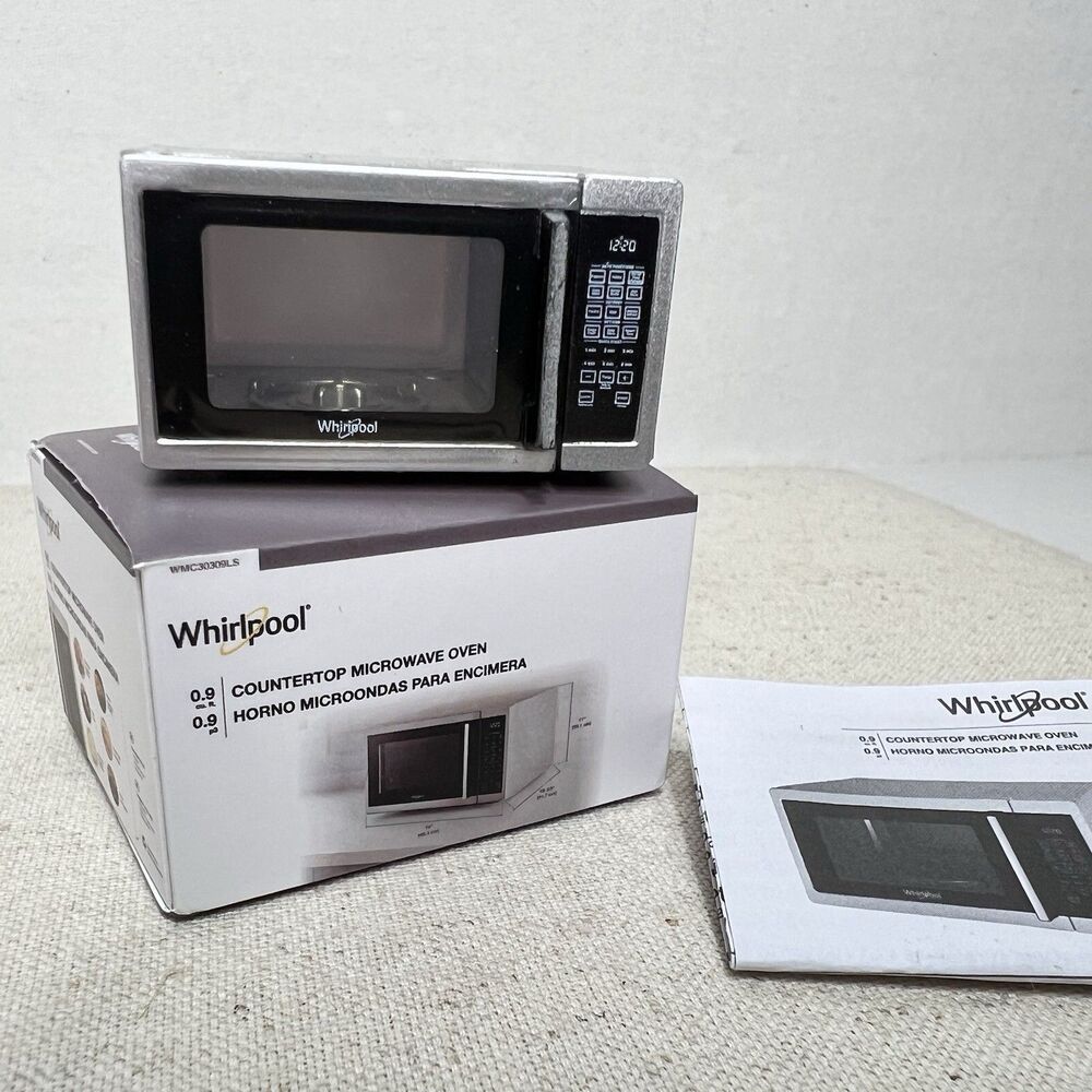 NEW ZURU MINI BRANDS HOME WHIRLPOOL COUNTERTOP MICROWAVE OVEN doll house size